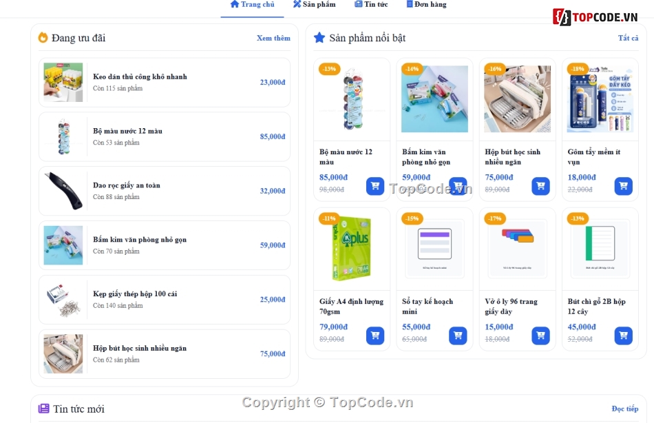 văn phòng phẩm,web bán văn phòng phẩm,Web bán hàng văn phòng